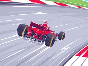 Formula Racing Car Arcade Game