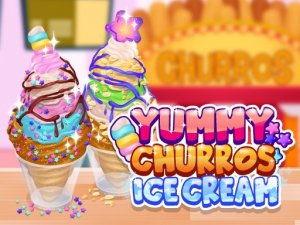 Yummy Churros Ice Cream Cooking