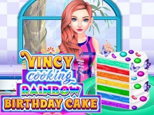 Rainbow Birthday Cake Cooking Game